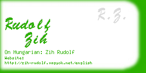 rudolf zih business card